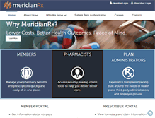 Tablet Screenshot of meridianrx.com